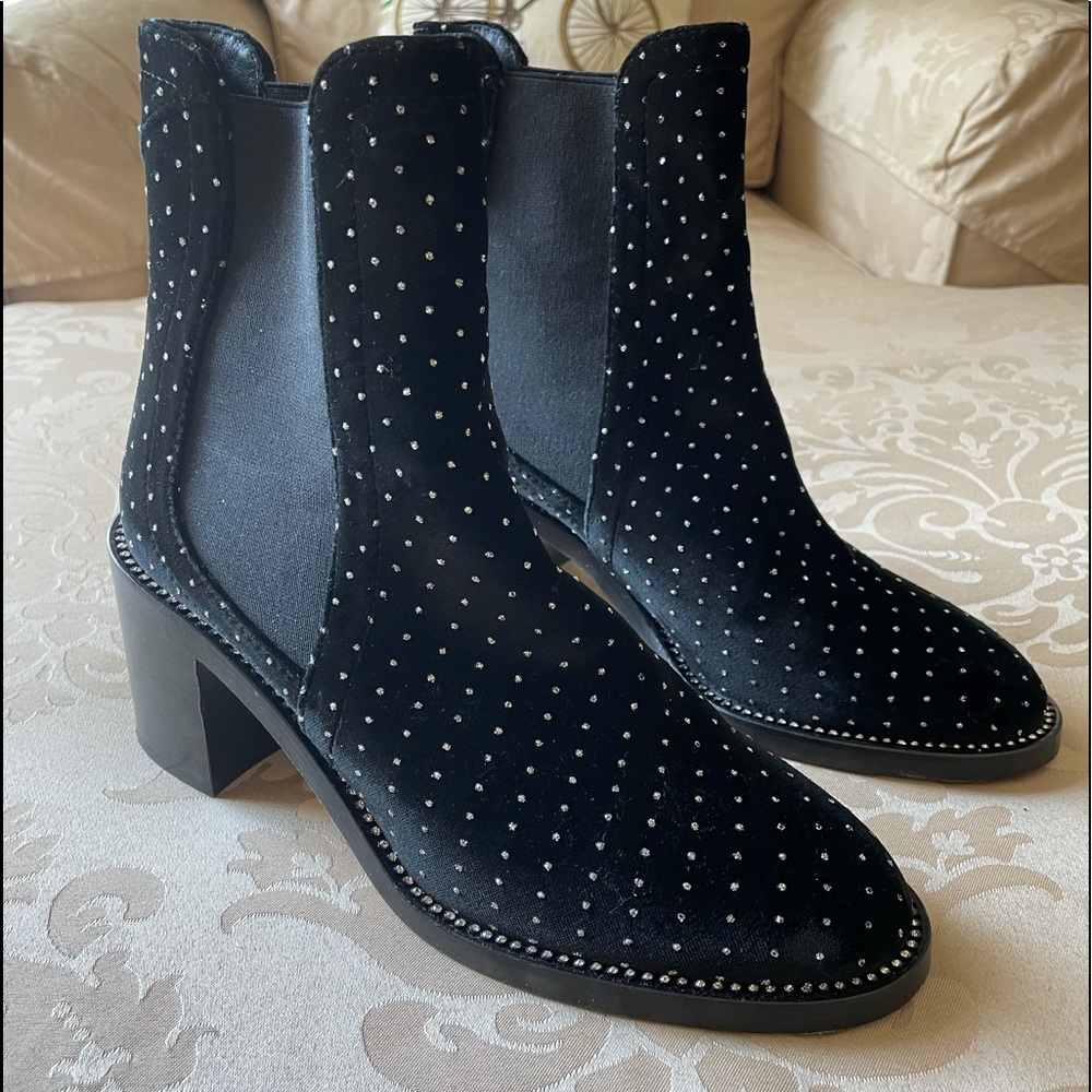 Jimmy Choo Velvet Black Boots
